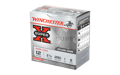 12 GA 2 3/4in Winchester Super-X #8 Lead 1oz (XU128)