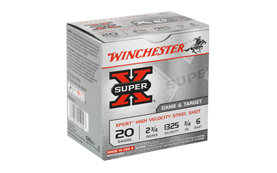 20 GA 2 3/4in Winchester Super-X #6 3/4ox Steel (WE20GT6)