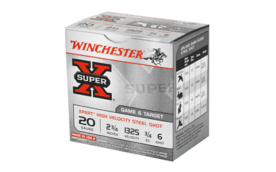 20 GA 2 3/4in Winchester Super-X #6 3/4ox Steel (WE20GT6)
