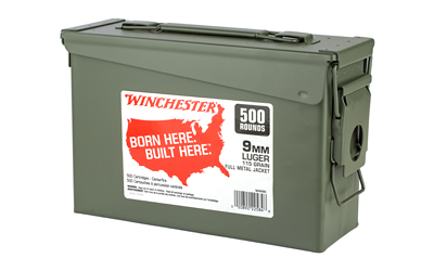 9mm Winchester 115gr FMJ 500rd Can (ZWW9C)
