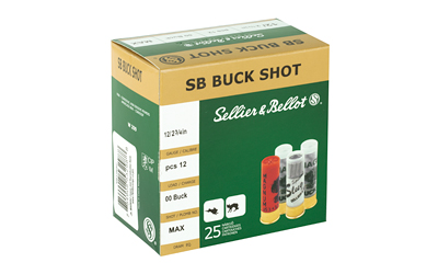 12 GA 2 3/4in  S&B 00 Buckshot 1-1/4oz (SB12BSC)