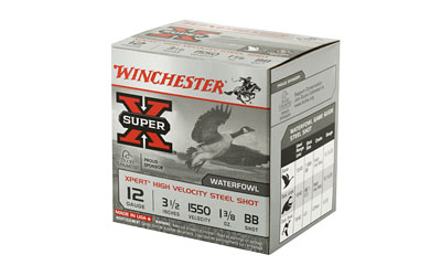 12 GA 3 1/2in Winchester Super X #BB Steel 1 3/8oz (WEX12LBB)