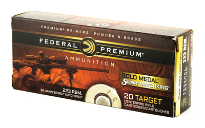 223 Federal Gold Medal 69gr Sierra Matchking BTHP (GM223M)