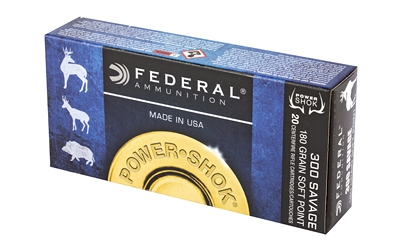 300 Savage Federal Power Shok180gr SP, Box of 20. (300B)