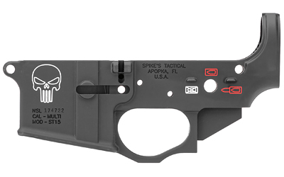Spike's Tactical Colored Filled Punisher AR15 Stripped Lower Receiver (STLS015-CFA)