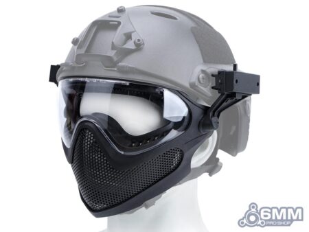 6mm Proshop Pilot Face Mask w/ Steel Mesh (MASK-MA-117-BK)