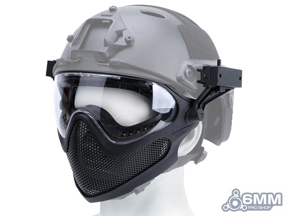 6mm Proshop Pilot Face Mask w/ Steel Mesh (MASK-MA-117-BK) - Image 1