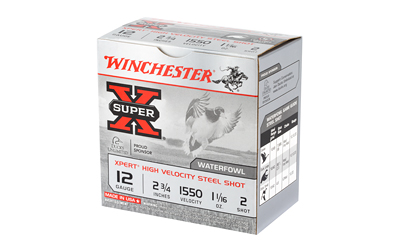 12 GA 2 3/4in Winchester #2 Steel HV 1-1/16oz (WEX122)