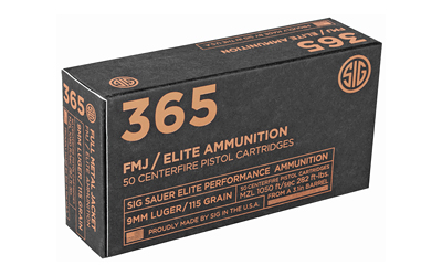 9mm Sig Elite 365 115gr FMJ (E9MMB1-365-50)