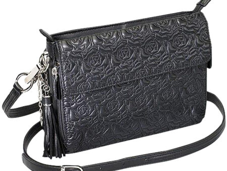 Gun Tote'n Mamas Clutch Purse Black Leather Cross-Body (GTM10/BK)
