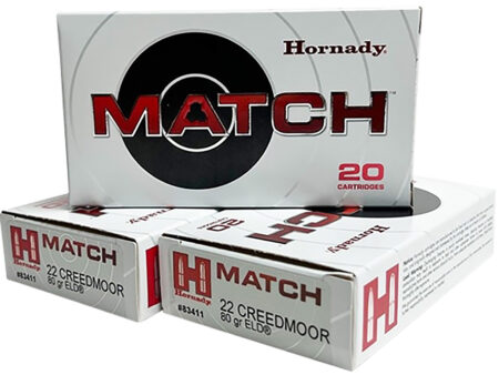 22 Creedmoor Hornady Match 80gr ELD-M (83411)