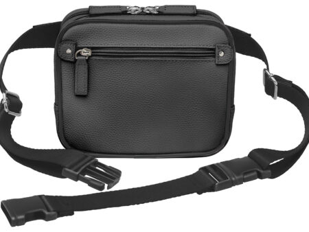 GTM Sling Waist Pack Black Leather (GTM116BLK)