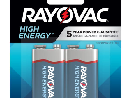 Rayovac 9V High Energy Alkaline Battries 2 Pack (A16042JT)