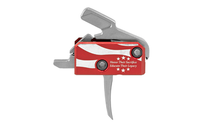 Rise Armament The Patriot High Performance Silver/Red/White/Blue Trigger 3.5lb Flat Single-Stage (RA13FOLDSPT)
