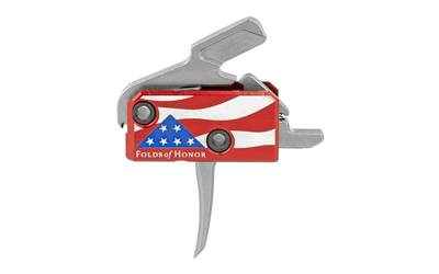 Rise Armament The Patriot High Performance Silver/Red/White/Blue Trigger 3.5lb Flat Single-Stage (RA13FOLDSPT)