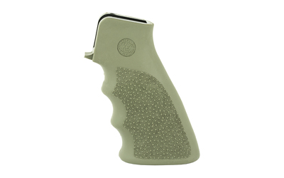 Hogue AR-15/M16 OverMolded Grip Cobblestone OD Green Rubber with Finger Grooves (15001)